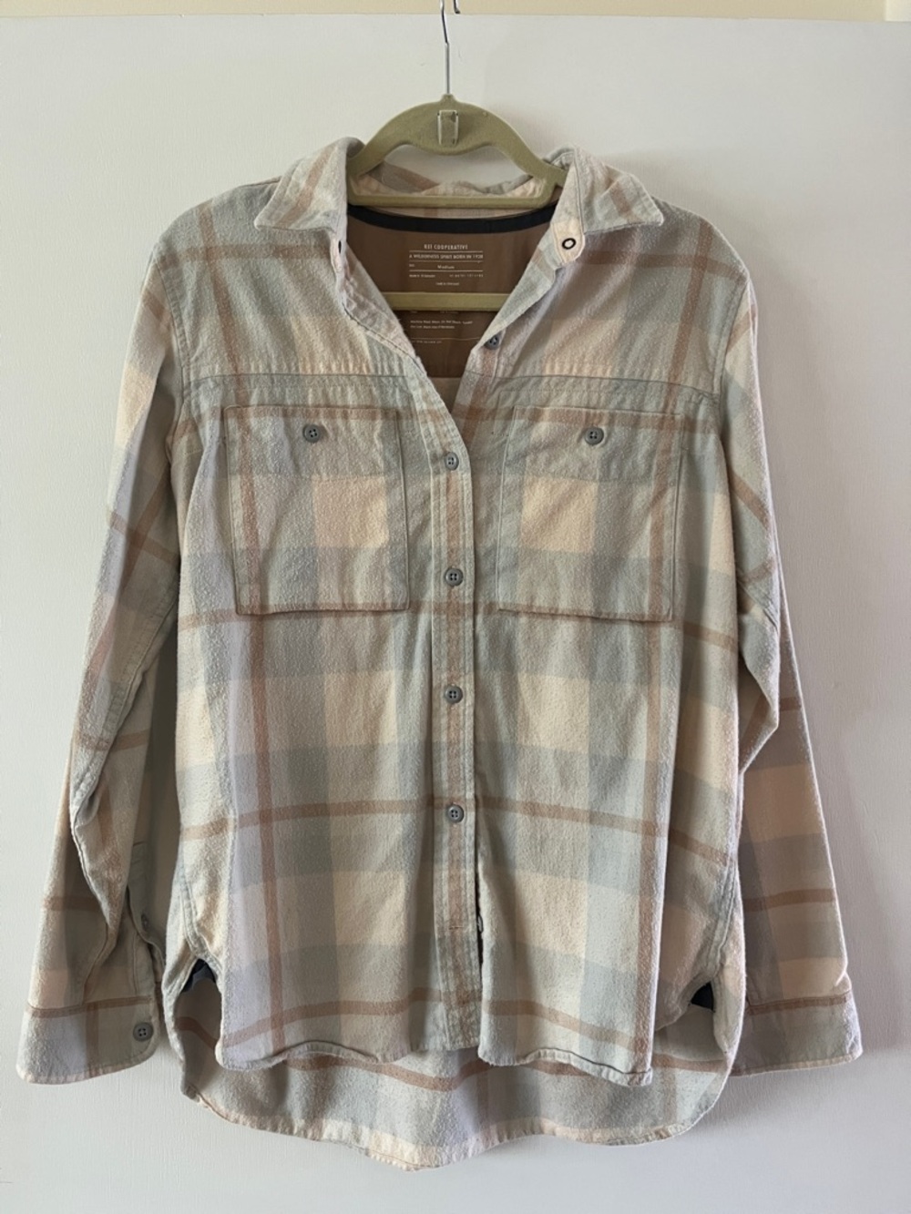 REI Flannel Plaid Button-Up Shirt